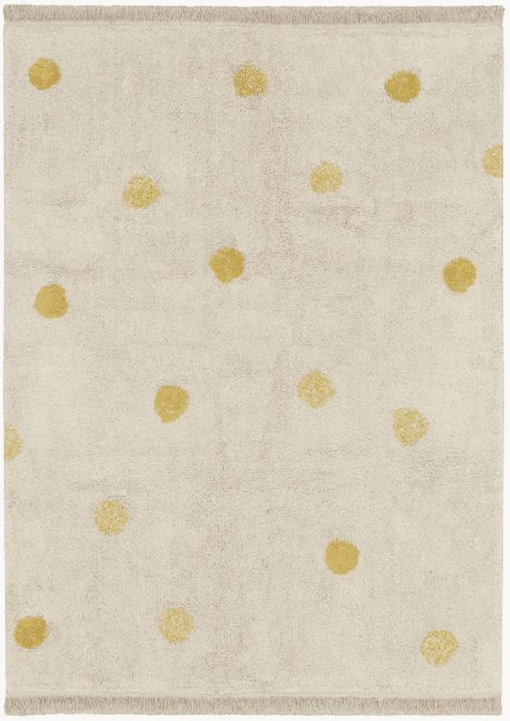 Wasbaar katoenen kindervloerkleed Hippy Dots, handgemaakt