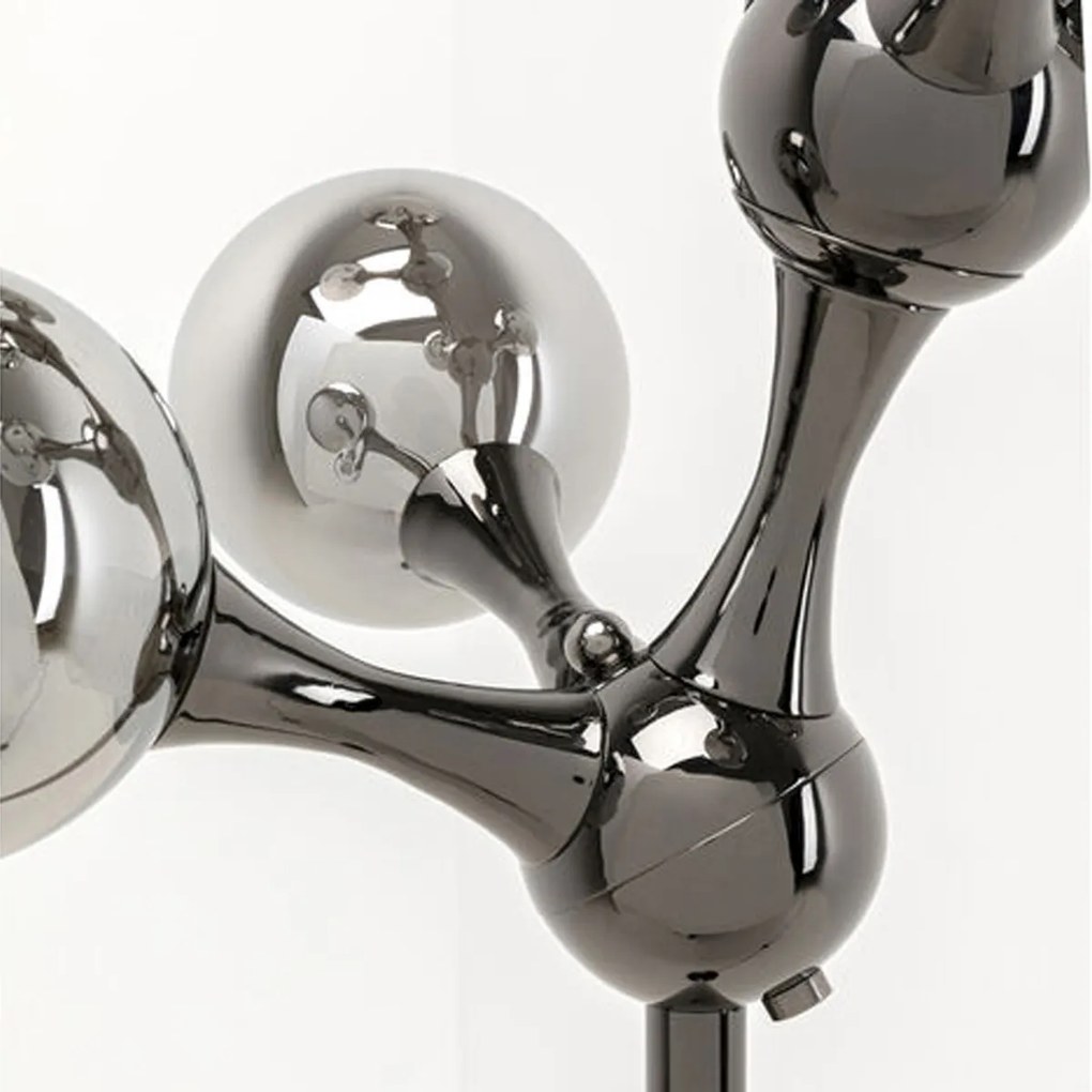 Kare Design Atomic Balls Design Vloerlamp Glazen Bollen Zilver