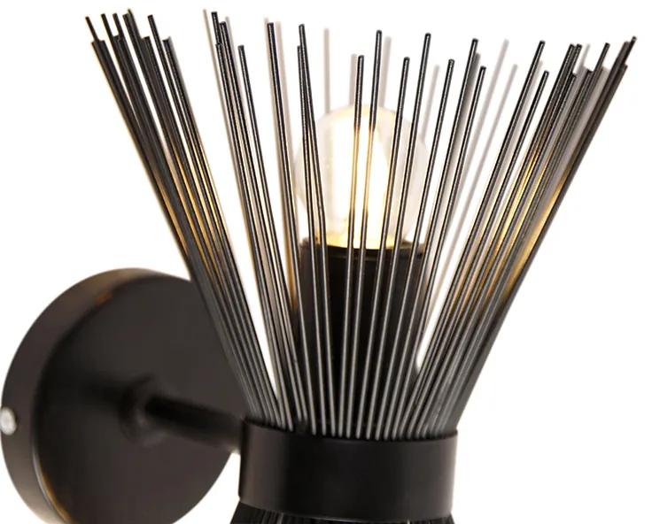 Art Deco wandlamp zwart 2-lichts - Broom Art Deco E27 Binnenverlichting Lamp
