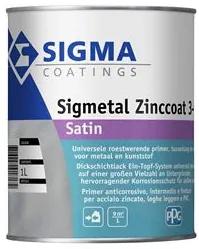 Sigma Sigmetal Zinccoat 3 In 1 Satin - Mengkleur - 1 l