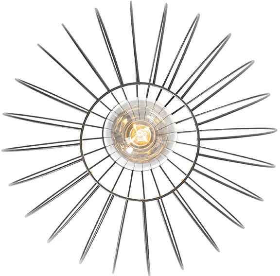 Industriële plafonnière zwart - Margarita