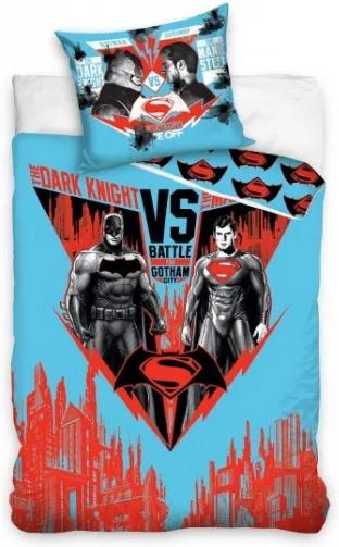 Dekbedovertrek Batman vs Superman 160 x 200 cm blauw