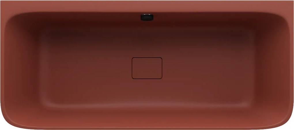 Polysan Skylla halfvrijstaand bad terracotta mineraalmarmer 170x75cm