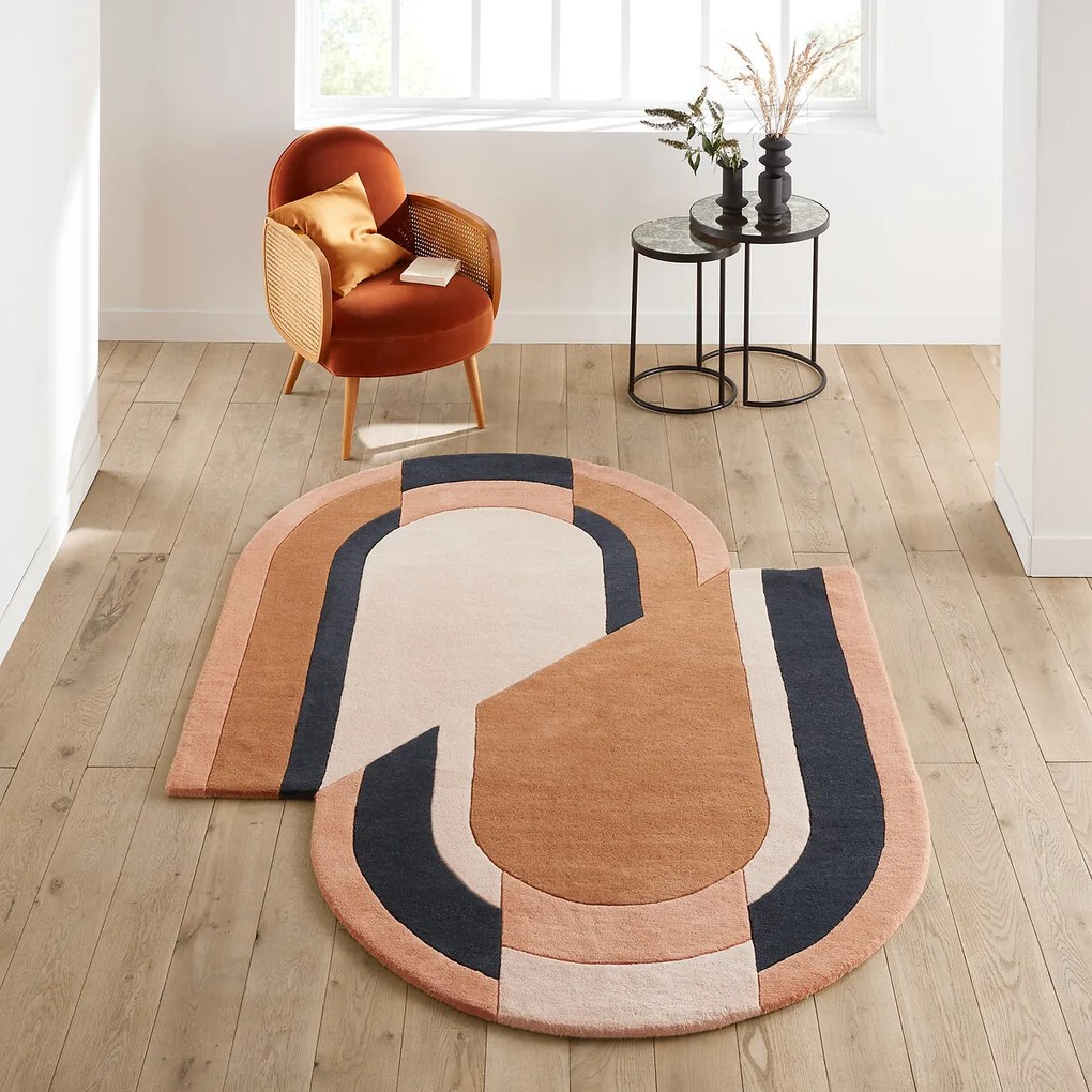 Asymmetrisch vloerkleed in wol, Prospera