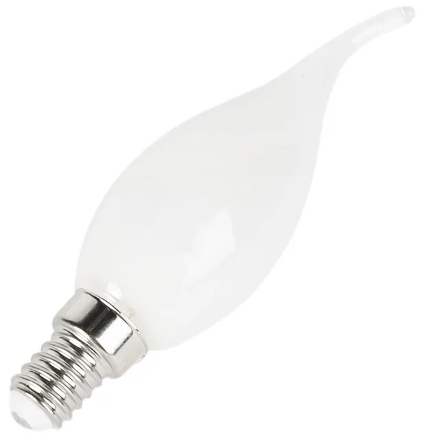 Set van 5 E14 dimbare LED filament tipkaarslampen F35 mat 3W