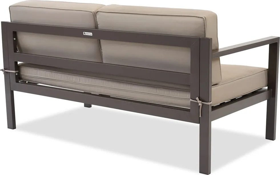 Porto Garden Point tweezits tuinbank bruin