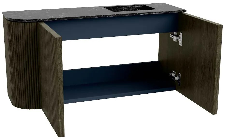 Mondiaz Joya DLux 80cm toiletmeubel ronding links shadow met wastafel faye rechts zonder kraangat lava