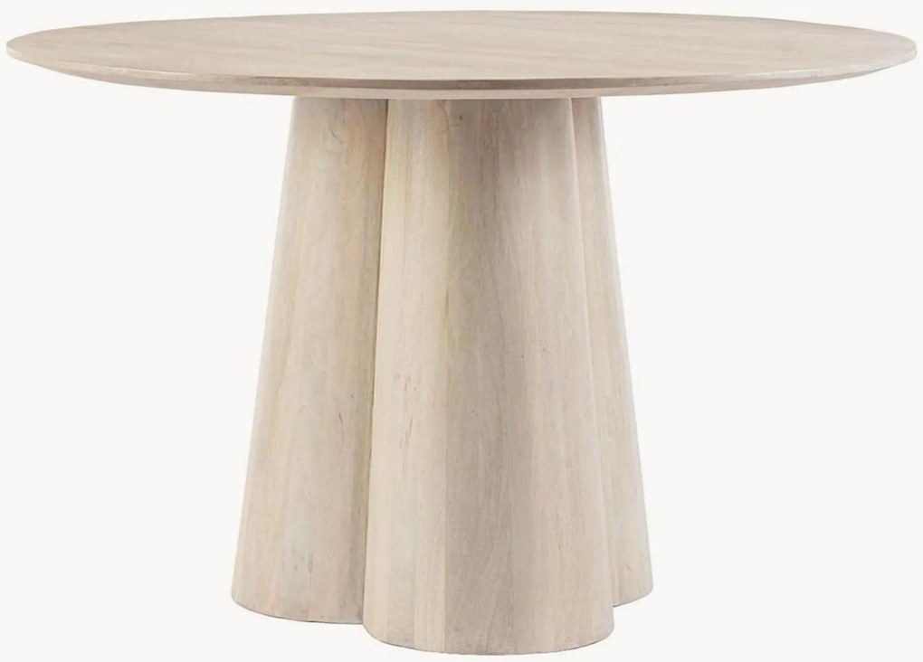 Ronde mangohouten eettafel Nassor