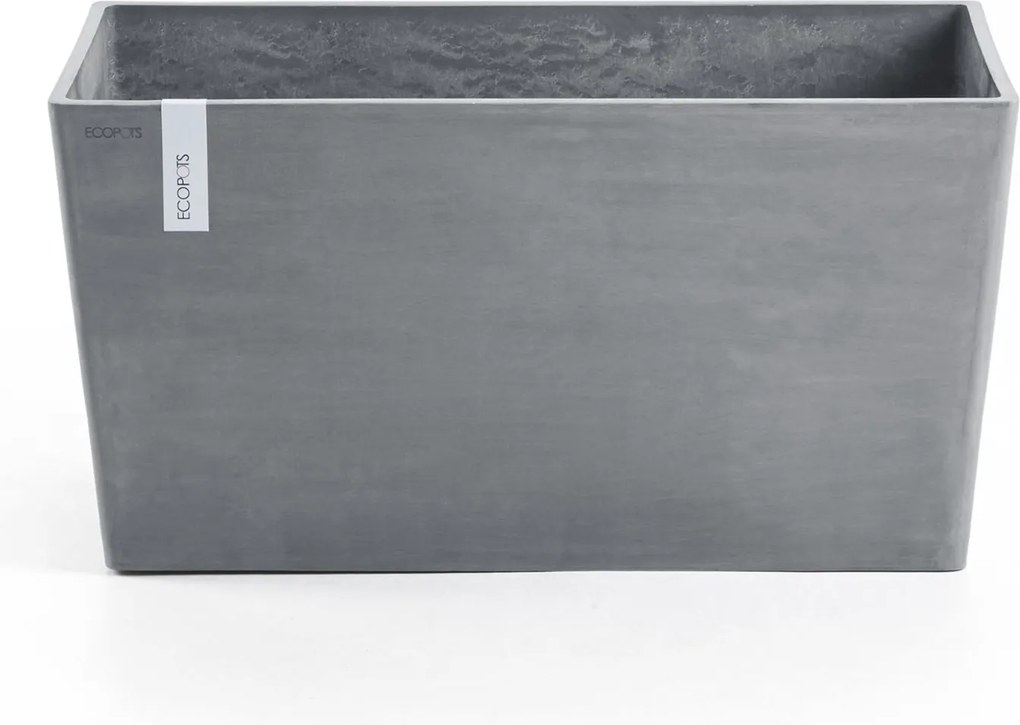 Ecopots bloempot Paris 100  - Rechthoekig - Blue Grey - 99,7 x 46,4 x H51 cm