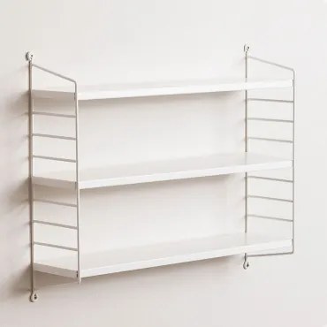Modulaire Wandrek ↔︎60 Cm Van Staal Emine Wit - Sklum
