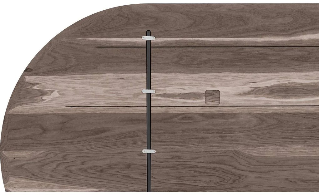 Goossens Excellent Eettafel Uniek, Semi rond 220 x 100 cm