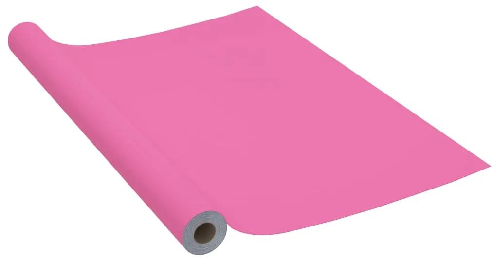 vidaXL Meubelfolie zelfklevend 500x90 cm PVC hoogglans roze