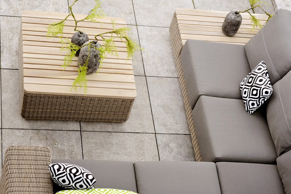 4 Seasons Outdoor Kingston hoekbank pure * SALE * Loungeset antraciet weerbestendig