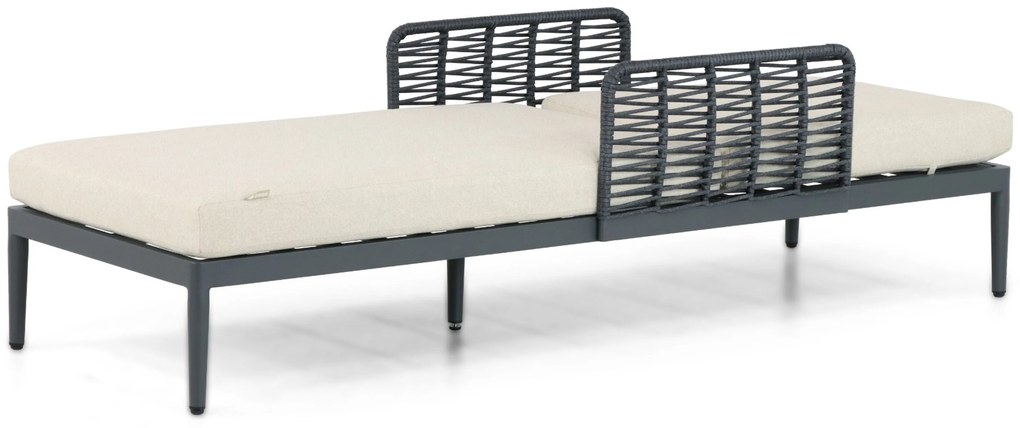Coco Ibiza Ligbed Aluminium/wicker Grijs