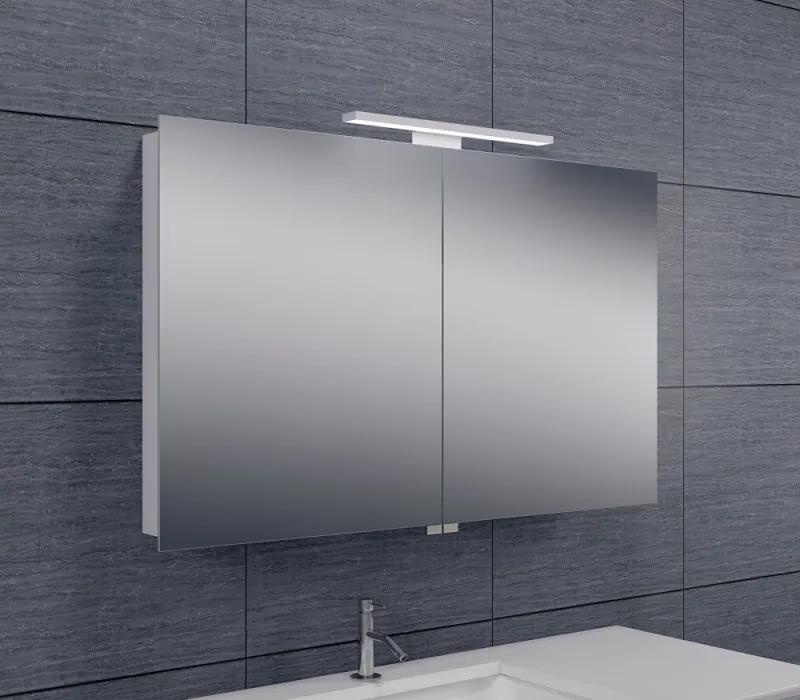 Luxe spiegelkast met LED-verlichting zonder verwarming 100x60 cm, aluminium
