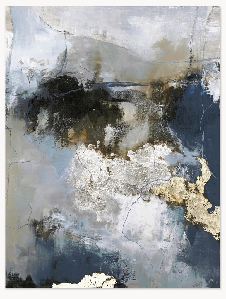 Handbeschilderde canvasprint Waterfall