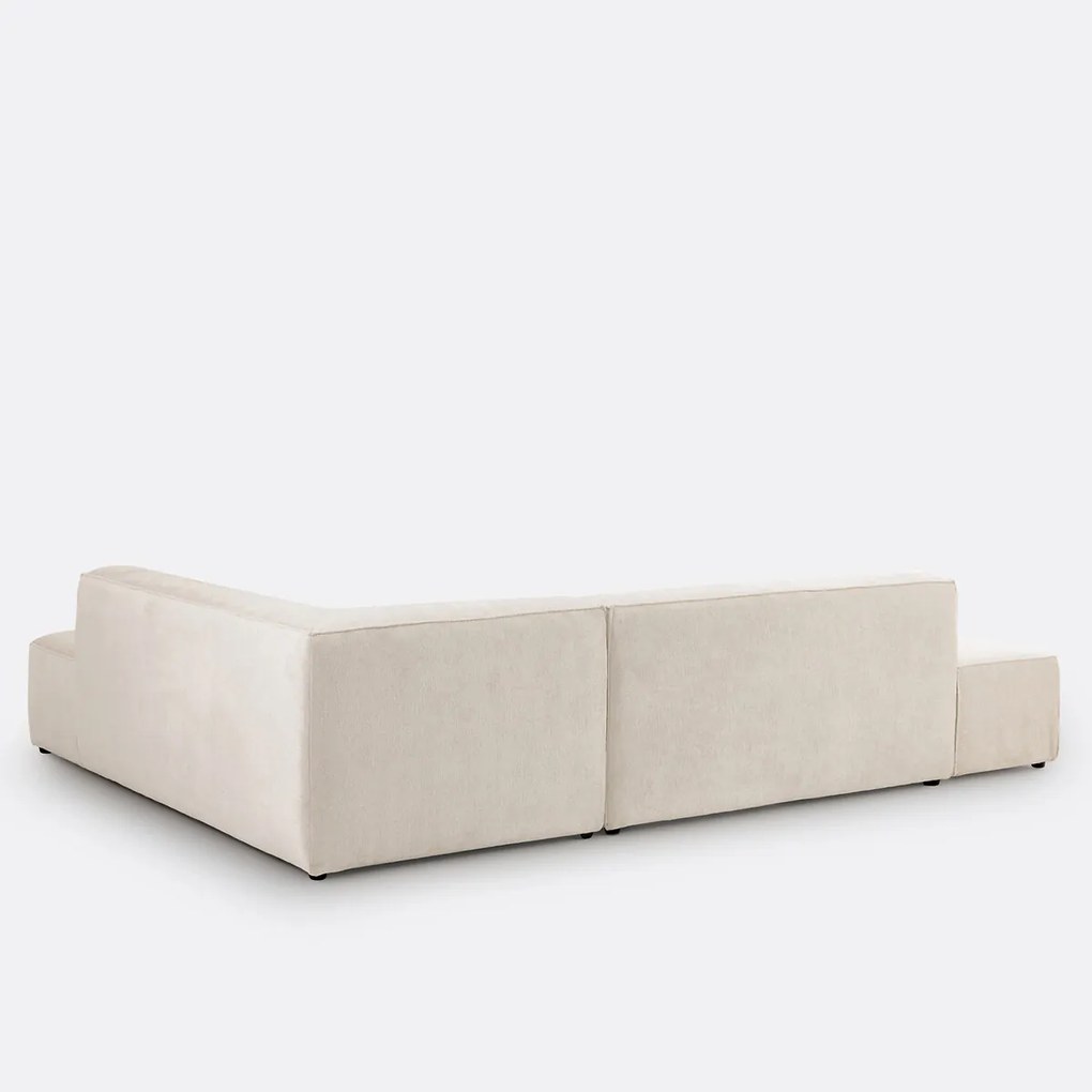 Hoekbank links of rechts, omvormbaar, fluweel met structuur, Ginosa