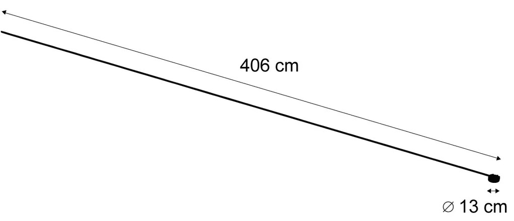 Modern railsysteem zwart 1-fase 600 cm met ronde voeding - Magnetic Modern Binnenverlichting Lamp