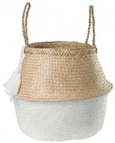 Kahs Borl Rieten Mand Ø35 X 32 Cm & Wit - Sklum