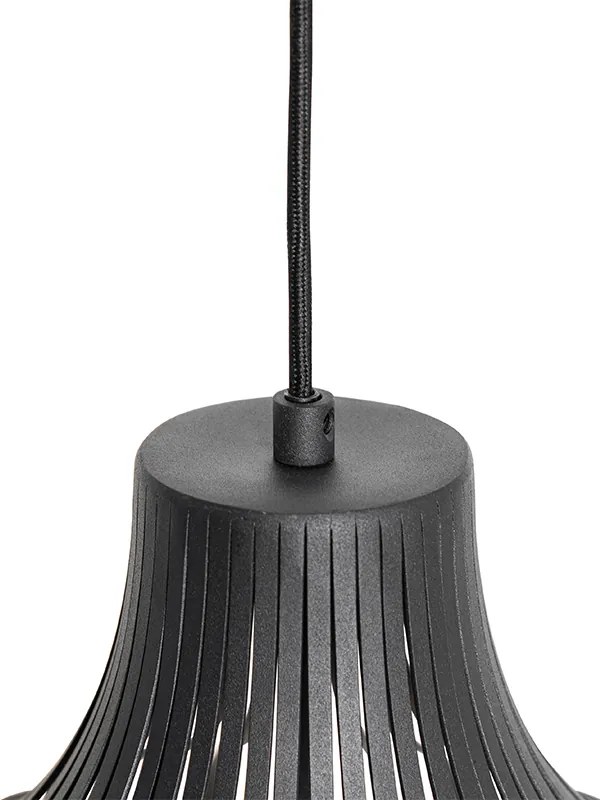 Moderne hanglamp zwart 38 cm - Saffira