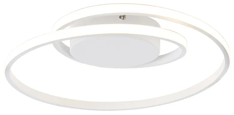 Design plafonnière wit incl. LED 3-staps dimbaar - Krula Design rond Binnenverlichting Lamp