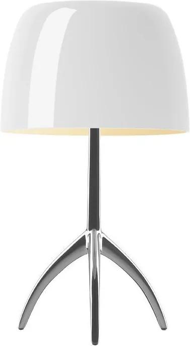 Foscarini Lumiere Grande tafellamp met aan-/uitschakelaar en aluminium onderstel warm wit