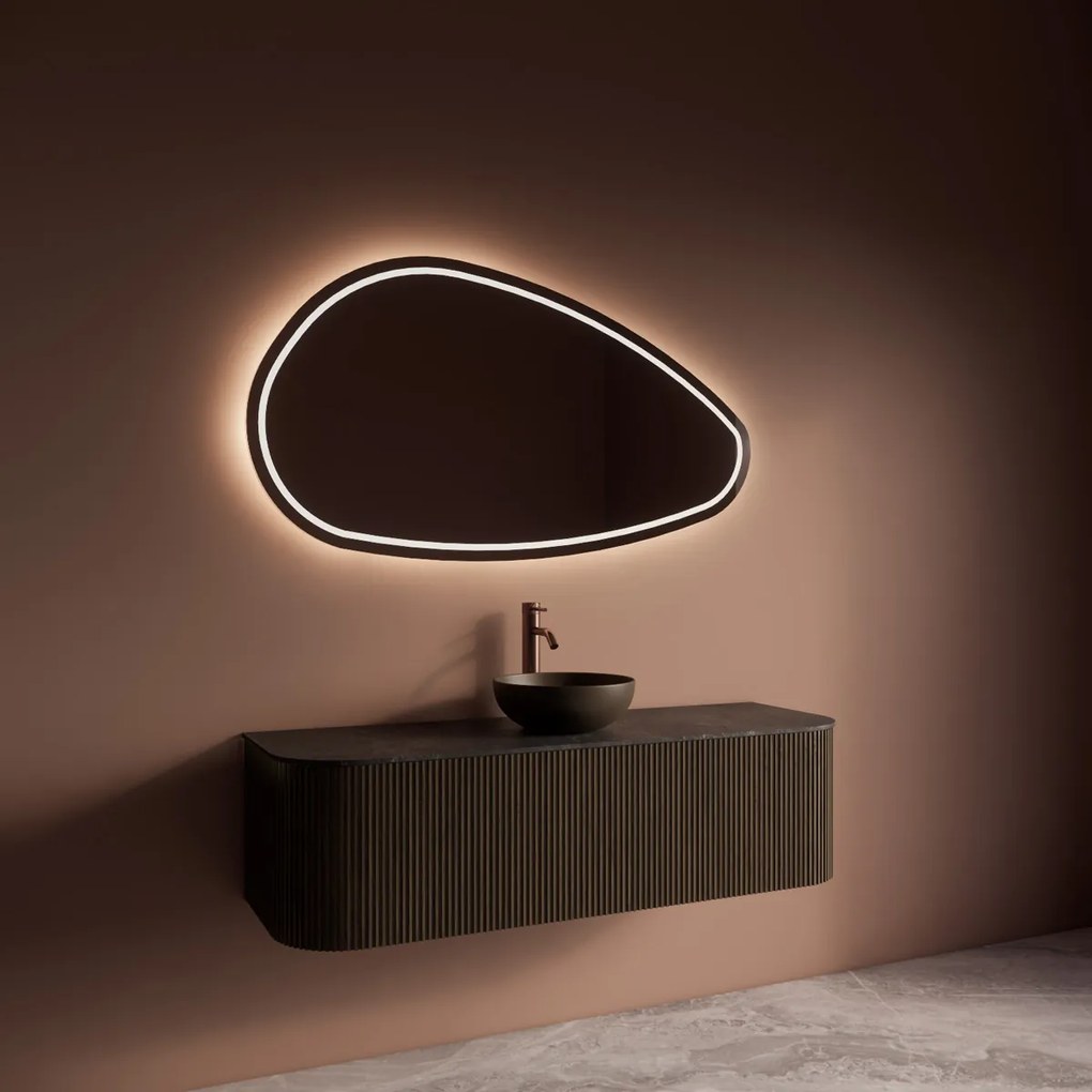 Gliss Design Sirius spiegel organisch 140x82cm met handsensor