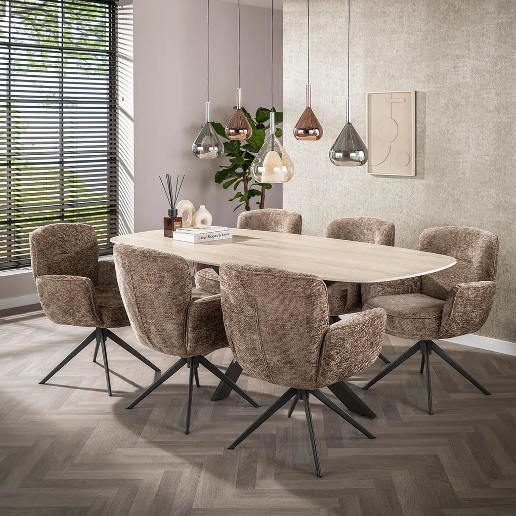 Eetkamerstoel Draaibaar Champagne