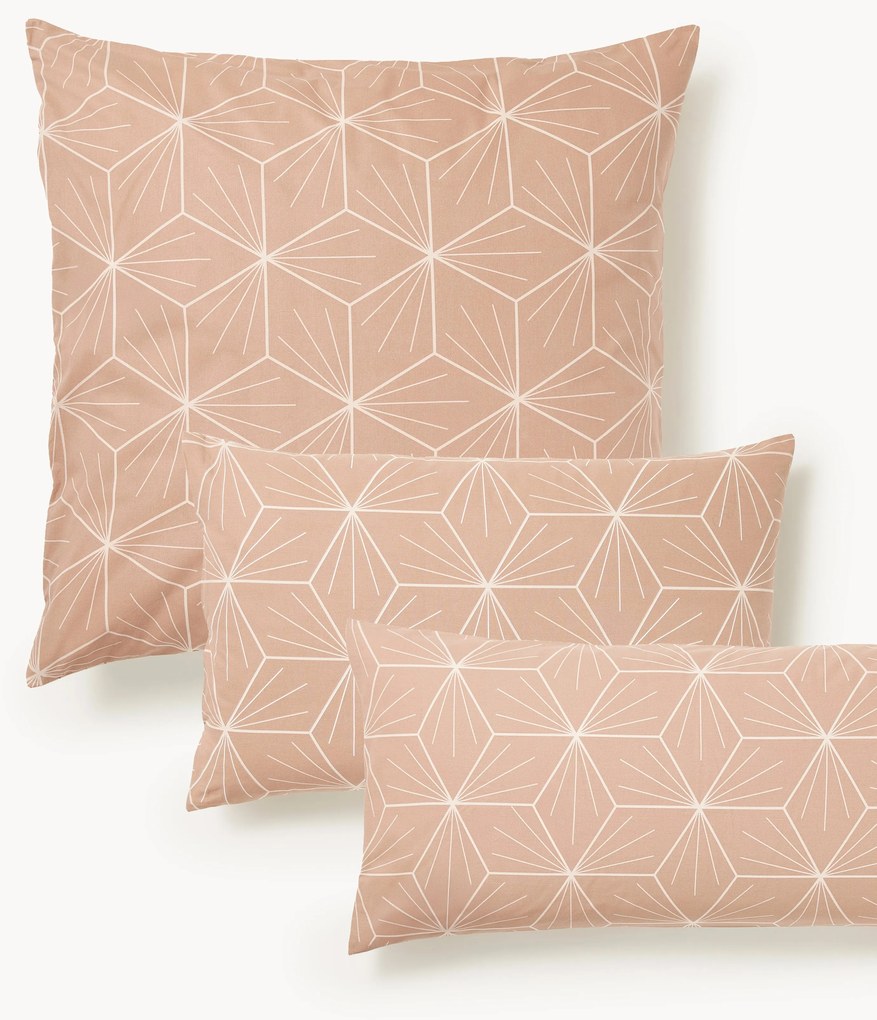 Dubbelzijdige kussenhoes Ilda met geometrische print