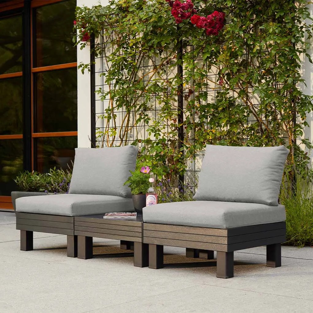Keter Balkon loungeset 3-delig donker grijs