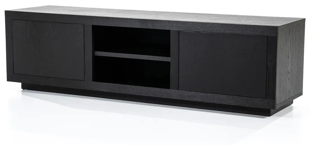 Zwart Tv-meubel Eiken 160 Cm - 160x42x45cm.