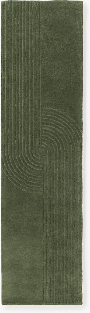 Handgetuft wollen loper Mason