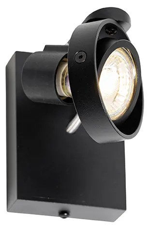 Moderne plafondSpot / Opbouwspot / Plafondspot zwart draai- en kantelbaar GU10 50mm - Master Modern GU10 vierkant Binnenverlichting Lamp
