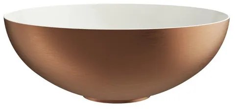 Crosswater Circus Waskom - 40x40x15cm - rond - binnenkant Mat cru - buitenkant Geborsteld brons CT4084UCBZ