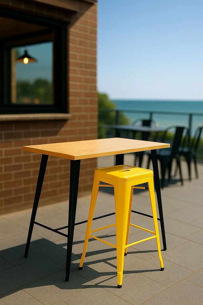 Torix Hoge Rechthoekige Tafel Natuurlijk Hout