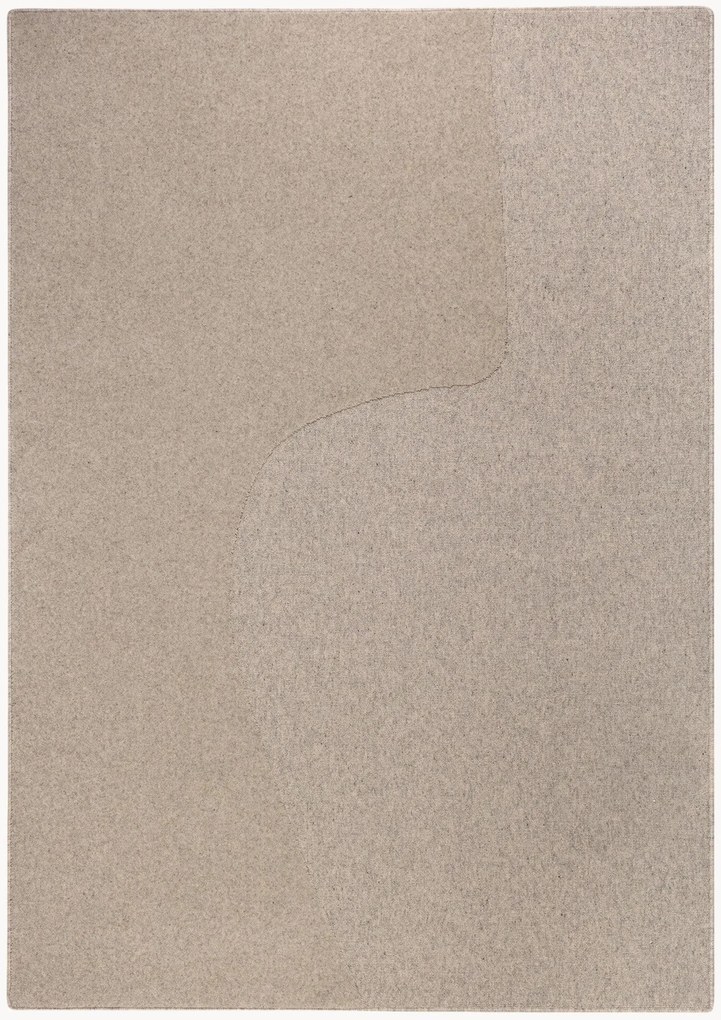 Hoog-laag wollen vloerkleed Abstract