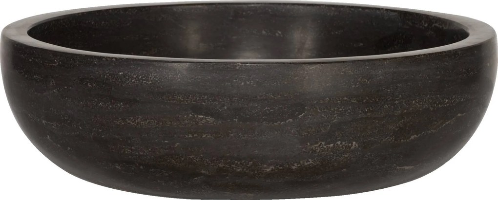 Saqu Nature Collection ronde waskom Ø40cm natuursteen zwart