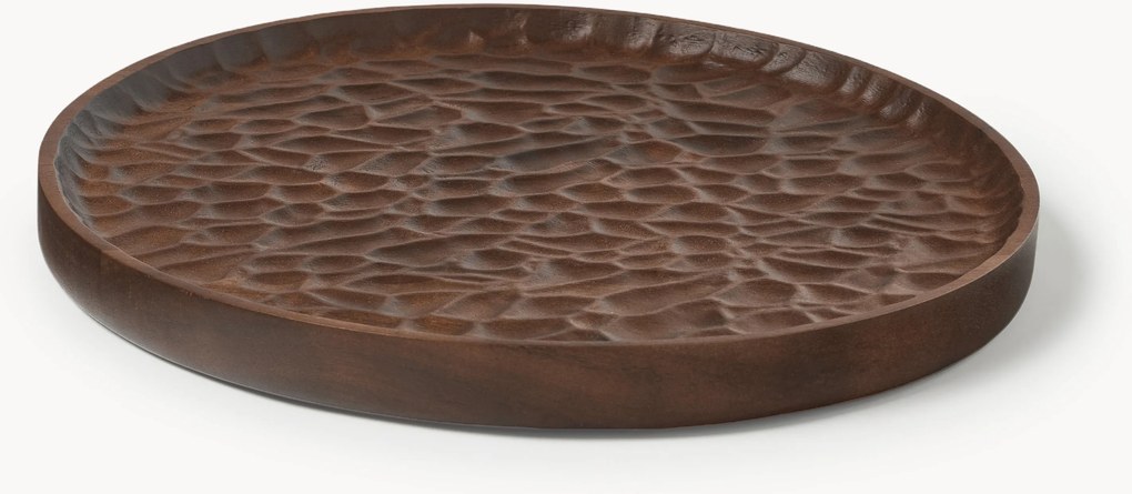 Decoratief dienblad Camila van acaciahout, Ø 35 cm
