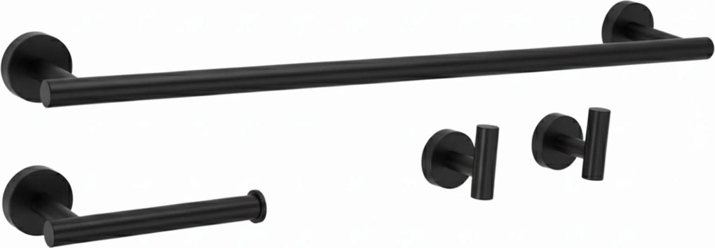 Badkameraccessoireset Ari Black 4-delig