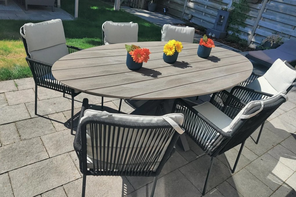 GI Edison ovale houtlook tuintafel 220x115 cm.