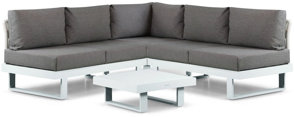 Hoek loungeset 5 personen Aluminium Wit  Lifestyle Garden Furniture Lorenzo