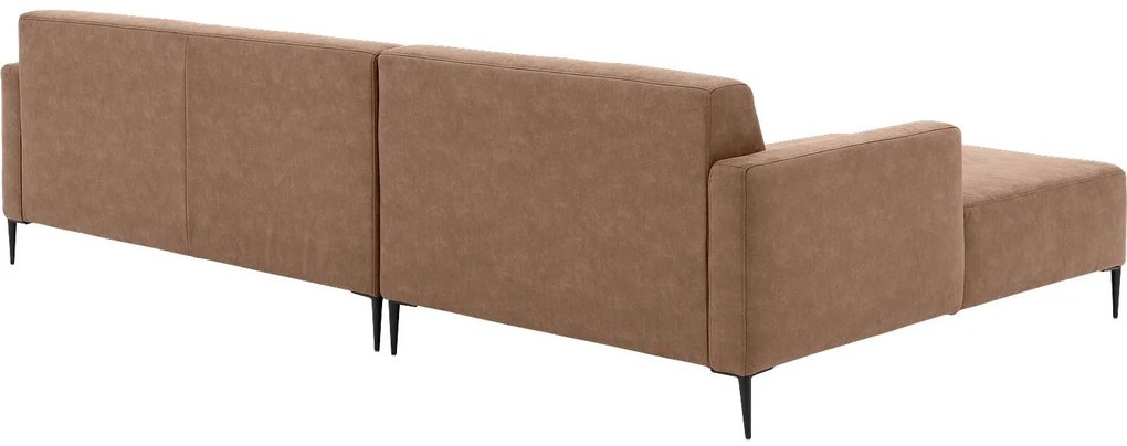 Goossens  Key West bruin, micro leer, 3-zits, modern design