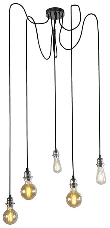 Eettafel / Eetkamer Moderne hanglamp chroom - Cava 5 Modern Minimalistisch rond Binnenverlichting Lamp
