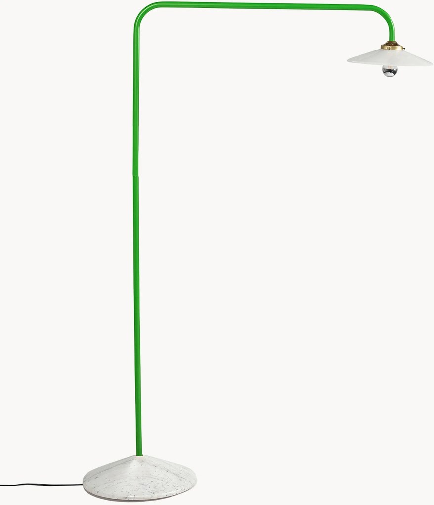 Handgemaakte booglamp Moou met marmeren voet