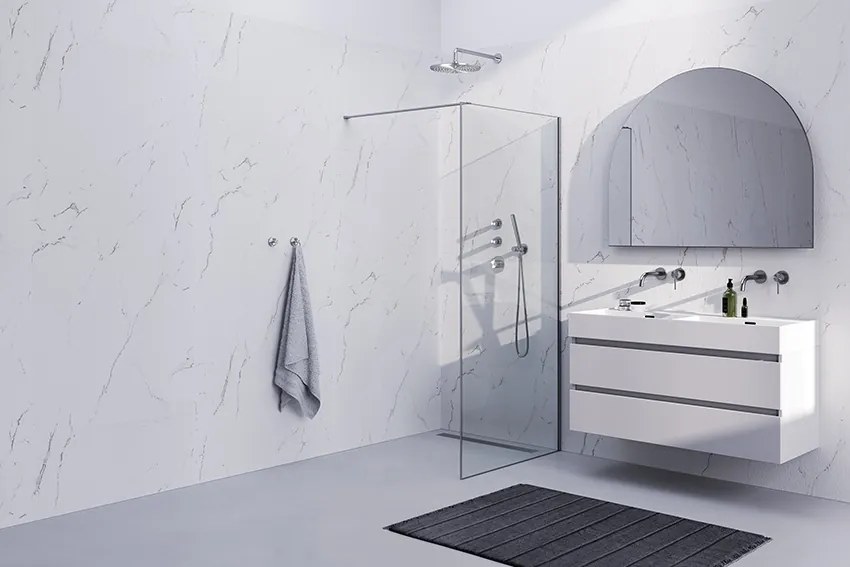 Wall4U Marble wandpaneel kliksysteem 260x95cm wit