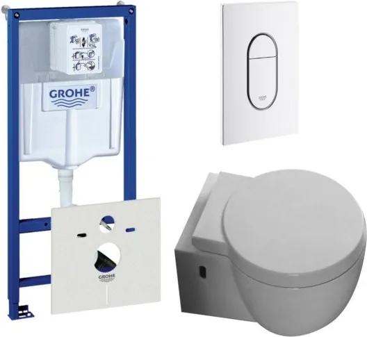 Wiesbaden Amor toiletset kort diepspoel met softclose en quickrelease zitting inclusief inbouwreservoir en bedieningsplaat verticaal wit 32.3457