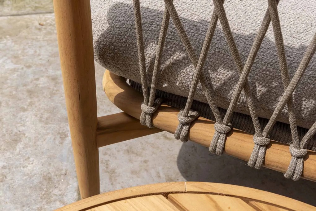 4 Seasons Outdoor Nora loungestoel naturel teak SALE  Loungestoel    beige weerbestendig
