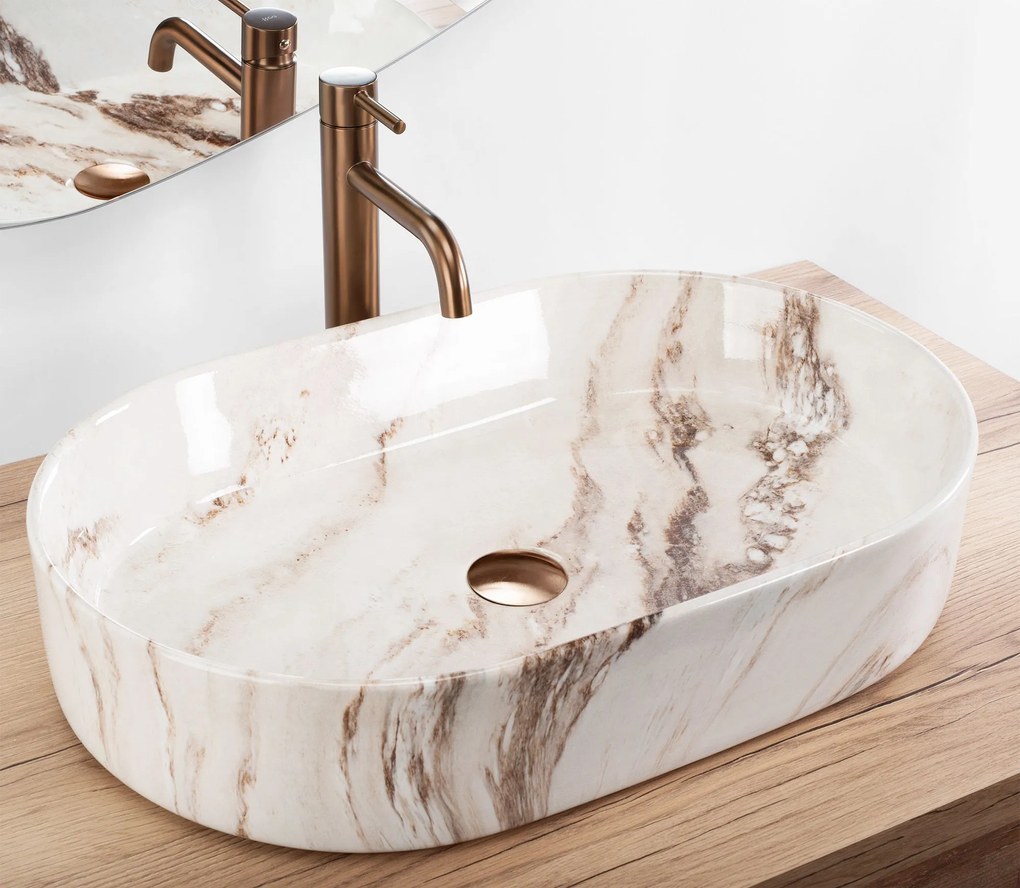 Opzetwastafel Rea Nadia 60 Marrone