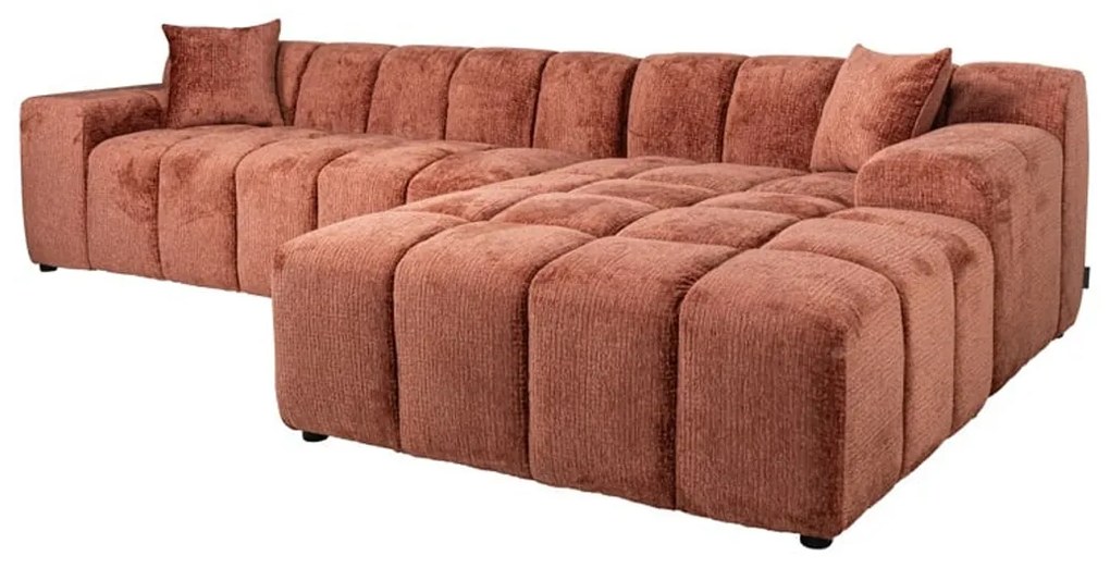 Richmond Interiors Cube Sofa Hoekbank Blush Fusion Roze 3 Zits + Lounge Rechts