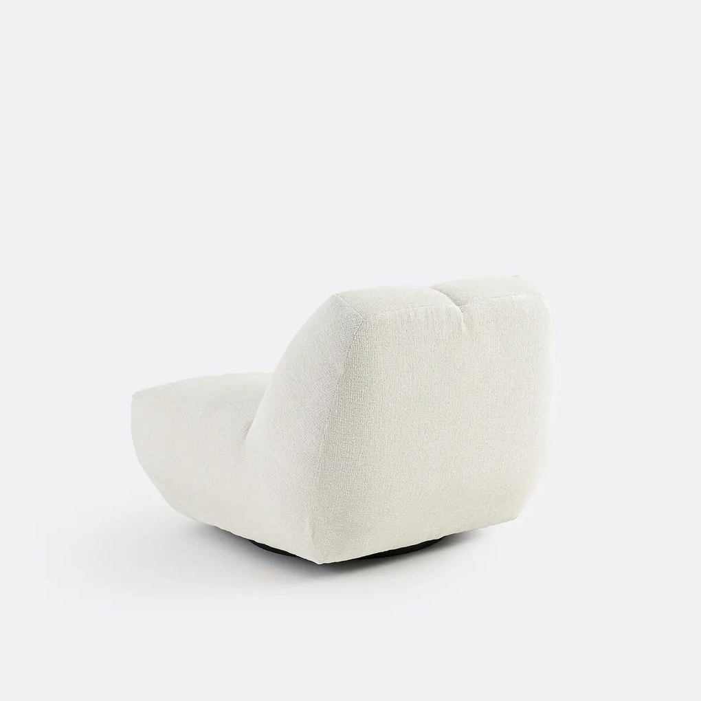 Draaibare fauteuil, dik fluweel, Nuria